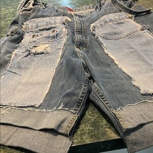 Distressed Denim Shorts